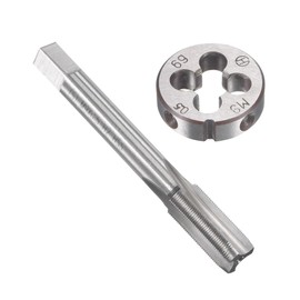 MACHSWON M9 x 0.5mm Metric Tap and Die Set - Machine Thread Screw Tap with Round Threading Die Kit for Thread Repair