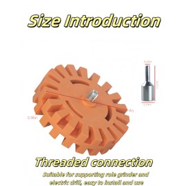 luvilly 2Pack 4-Inch Sticker Remover Eraser Wheel, Tool for Removing Car Stripe Vinyl Tape and Graphic Rubber Eraser Wheel, Suitable for Removing Stickers from Cars,and Motorcycles