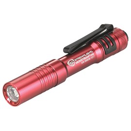 Streamlight 66602 MicroStream USB 250-Lumen 1150-Candela EDC Ultra-Compact Flashlight with Rechargeable Battery, Clear Retail Packaging, Red