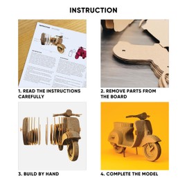 CARTONIC 3D Puzzle Set - Roller - 3D Cardboard Puzzle - The Cardboard Turns Into a Figure into a Relief - All Ages - 75 Pieces Cardboard 3D Jigsaw Puzzle