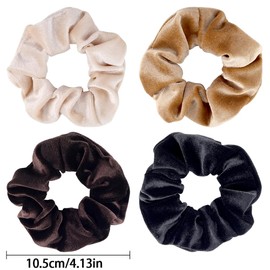 4pcs Vintage Velvet Scrunchies Hair Scrunchies Women's Large Scrunchie Hair Bobbles Velvet Hair Ties Hair Accessories Women Hair Band Elastic Band Hair Accessories Women Hair Band Hair Accessories