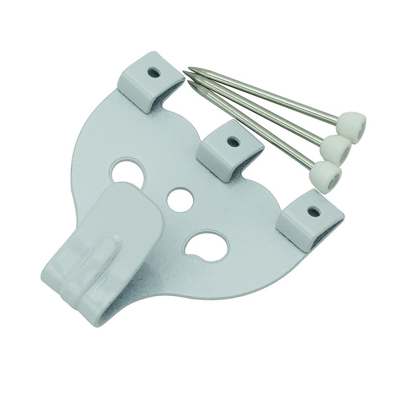 Fukui Metal Crafts Hanging White Hooks, Large, Three Needles, Set