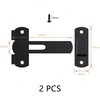 2 PCS Stainless Steel Black Door Lock,Safety Door Latch,Flip Latch