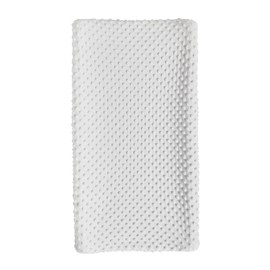 Funda para cambiador, súper suave, con puntos de visón, transpirable, fácil de limpiar, para bebé, niño y niña (blanco brillante)