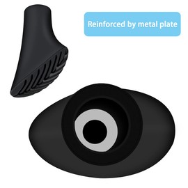 LOLYPOT Nordic Walking Pads, 12 Pieces / 6 Pairs Nordic Walking Asphalt Rubber Buffer for All Standard Nordic Walking Poles and Hiking Poles