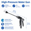 Pressure Washer Nozzle, Long Metal Extension Pole, Ergonomic Non-Slip Handle,
