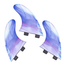 Rokia R FCS Surfboard Fins | High-Performance Fiberglass Reinforced Surfboard FCS Fin | G5 3 Pcs Set Board Fin Use for Softboard Hardboard Giliboard Surfing Longboard Shortboard (Blue&Color)