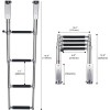 [United States ] Boat Telescopic 4 Step Ladder,Stainless Steel Swim