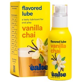 Hello Cake Flavored Lube - Vanilla Chai - Water-Based Lube - No Aftertaste, Easy Clean-Up,  Moisturizing - Vegan, Gluten-Free,  Hormone-Free - 1.7 Fl 