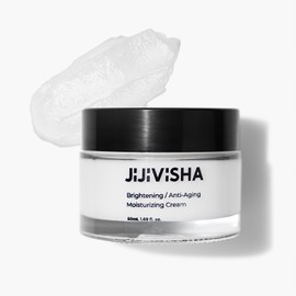 Jijivisha Brightening Anti-Ageing Moisturising Cream, Skin Renewal Formula, Reduces Redness, Dandruff and Dryness, Suitable for Face and Décolleté, 50 ml