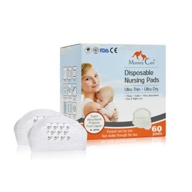 MommyCare Comfort & Dry Ultra Thin Disposable Nursing Pads, Leakproof Design, 60 Count Breast Pads for Breastfeeding. Leak Guard Care Disposable Breast Pads