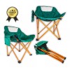Plasticocina Silla Plegable Portátil Para Campamento Jardín Playa Verde