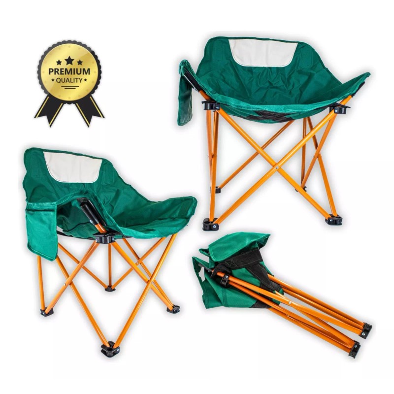 Plasticocina Silla Plegable Portátil Para Campamento Jardín Playa Verde