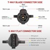 Nilight 7-Way to 5 Way Flat Blade Trailer Adapter