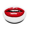 Big Red Lips Open Mouth Retro Red Lipstick on White