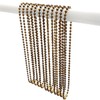 Antique Brass Shower Curtain Hooks, 27 Inch Ball Chain Design,