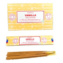 Satya Vanilla Incense Sticks - Pick 15-30-60-90-18 - 1 box = 15 grams