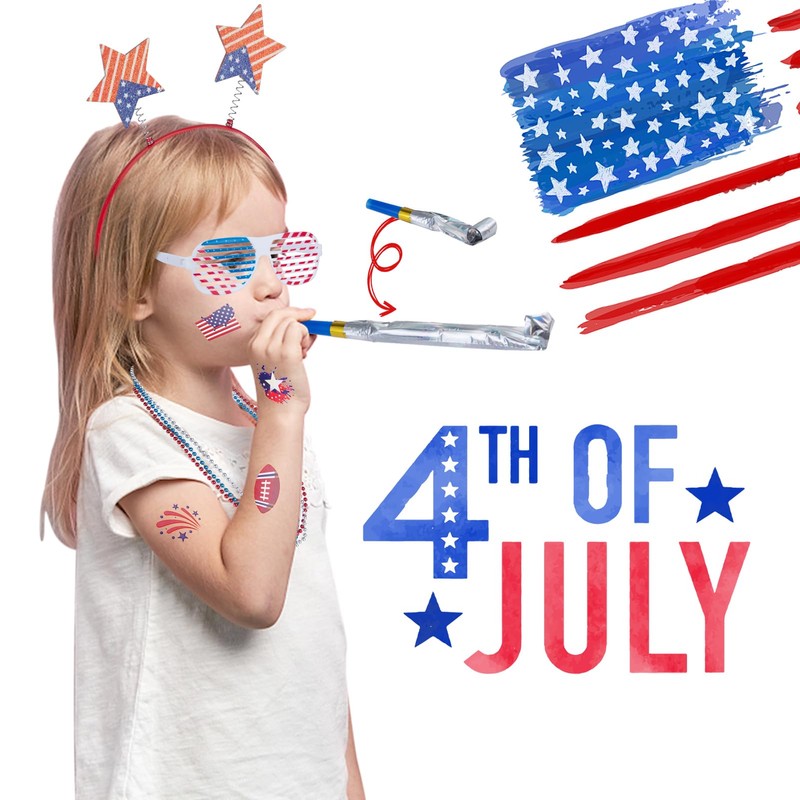 American Flag Headband Set - Patriotic Party Accessories for 4th