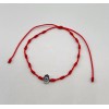 Trendy Red String Bracelet with Knots and a Small Hamsa
