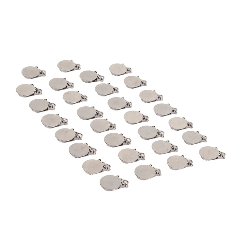 30pcs Metal Round Pacifier Clips for Toddler Rust Prevention Electroplated