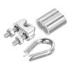 PATIKIL 24pcs Wire Rope Kit M4 Stainless Steel Thimble Wire