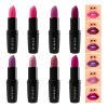 Kit 8 Labiales Bissu Humectante Tonos Rosas Morados
