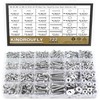 Kindroufly 722 Pieces #4-40#6-32#8-32#10-24, Phillips Pan Head Machine Screws Nuts