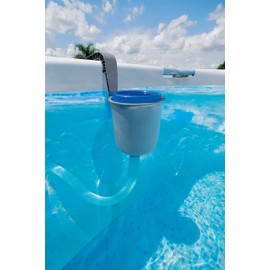 Bestway Flowclear Wall Mount Surface Skimmer | Cleans Above Ground Pools | Attracts Floating Debris, One Size, Grey
