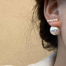 YAZILIND Imitation Pearl Stud Earrings Women Girls Luxury Jewelry for Her, White, 1331E1191