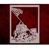 Iwo Jima Flag Raising US Stencil Template Reusable 8.5 x