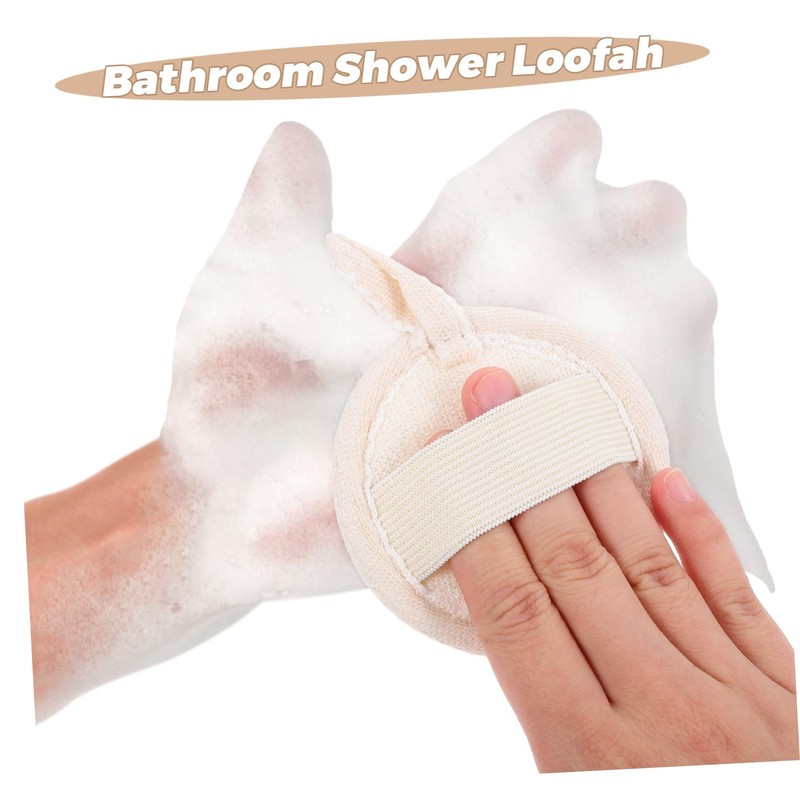 NOLITOY Shower Sponge Set 8cm Natural Material Body Scrubber Gentle