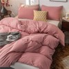 Janlive Washed Cotton Duvet Cover Twin Ultra Soft 100% Cotton