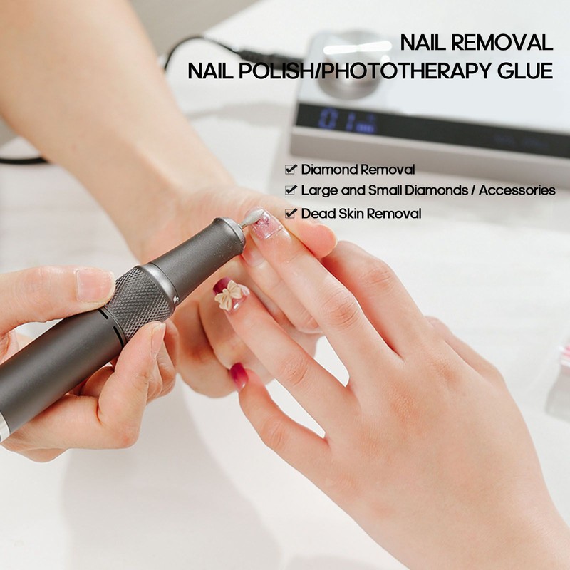 Portable Nail Drill Machine 35000 RPM Rotation Rate Adjustable Electric