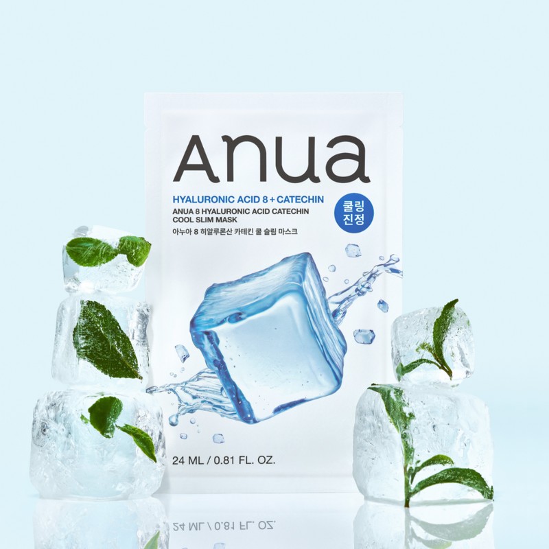 Anua Hyaluronic Acid Catechin Cool Slim Mask 10 sheets, 1