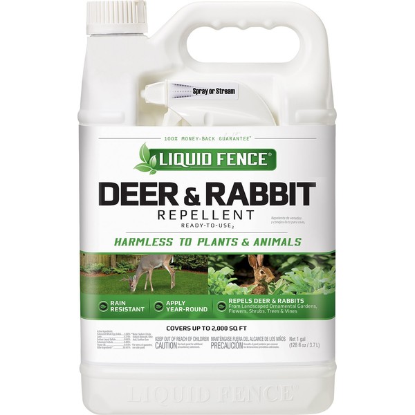 Liquid Fence HG-80109-1 FBA_80109-1 Deer and Rabbit Repellent Ready-to-Use 1 Gallon, Apply Ye, 1 gal - 2 count