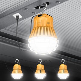 LED Construction Lights, Adjustable 60W/48W/36W Work Lights 5700K/5000K/4500K, AC100-277V - Linkable Industrial Indoor/Outdoor Job Site Workshop Construction Garage Lighting