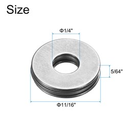 sourcing map 2 Sets NTA0411+2TRA Thrust Needle Roller Bearings with Washers, 1/4 x 11/16 x 5/64 inch Heat Resistant Chrome Steel Needles Roller Bearing