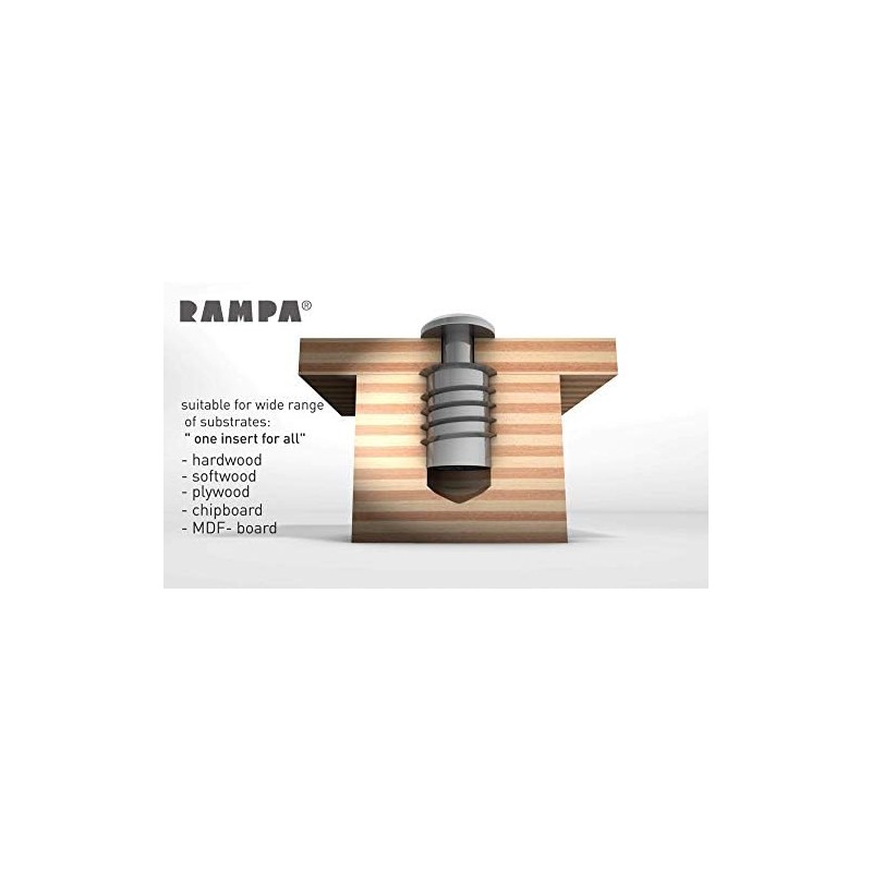 Made in Germany Threaded Steel Insert, (50 pcs.) with hex