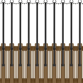 10 Pack String Light Poles,5Ft Metal Poles for Outdoor String Lights,Outdoor Light Poles with Post,Poles/Stand for Outside,Patio,Deck,Backyard,Garden Wedding,Party