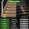 Eyrosa Solar Deck Lights 8 Pack, Solar Lights Outdoor Waterproof
