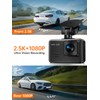 Dash Cam Front and Rear, 2.5K+1080P Dual Dash Camera for