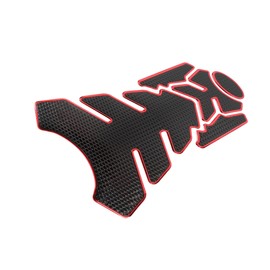 Hihaha Fuel Tank Protector PVC Rubber Pad Emblem Badge Sticker Red Durable Material