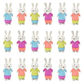 Ranvi 30 PCS Rabbit Erasers, Mini Erasers for Kids Play Prize Party, Carnival and School Supplies