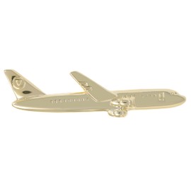 MENDEPOT Novelty Gold Tone Airplane Tie Clip With Box Aircraft Plane Airline Tie Clip