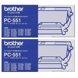 [Bulk] Brother Plain Paper Fax Ribbon with Cassette for PC – 551 Set of 2