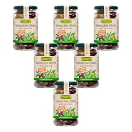 Rapunzel - Mixed Olives with Herbs Oiled without Stone - 170 g - Pack of 6