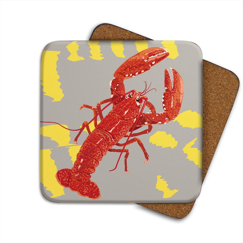Lobster - Set of 4 Coasters - Leslie Gerry Animal