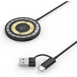 Magnetic Wireless Charger, Mag-Safe Wireless Charger, Compatible with 16/15/14/13/12 Series, Magnetic Wireless Charging Pad with USB-C Cable and USB-A Converter, 1.5m Long Cable