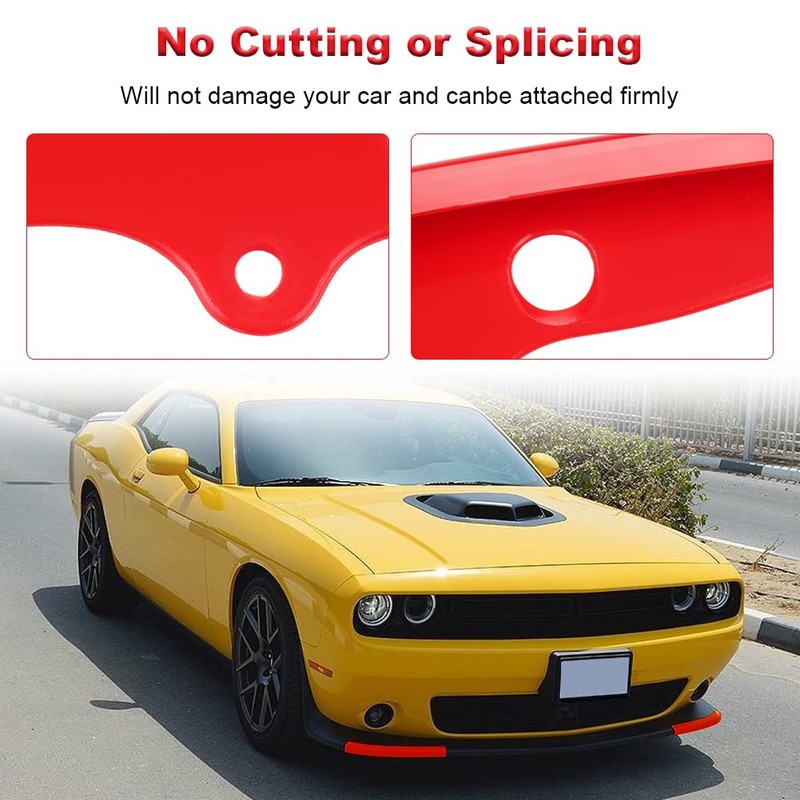 JDMON Front Bumper Lip Splitter Protector Compatible with Dodge Challenger