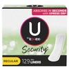 U by Kotex Lightdays Panty Liners, Regular, 129 Count